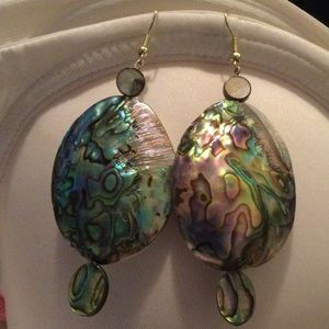Iridescent pierced earrings
